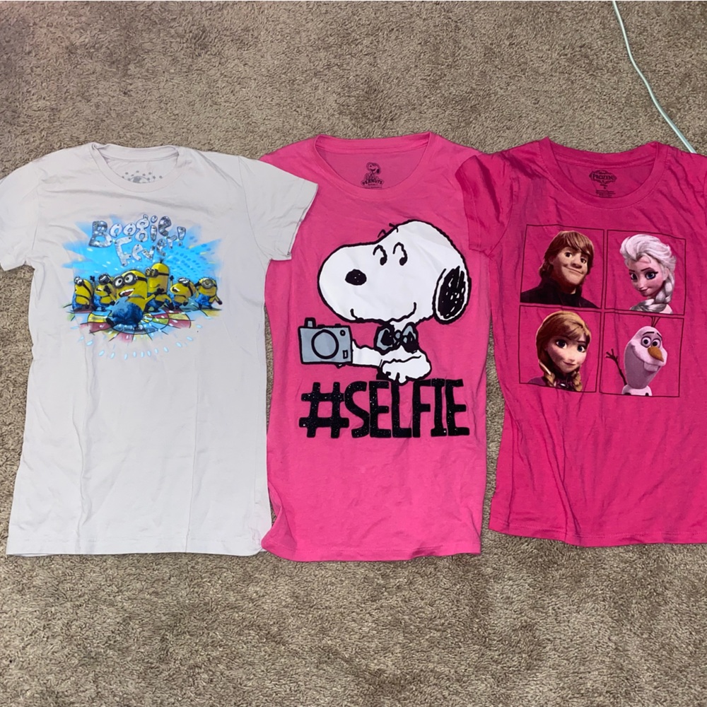 3 Kids characters t shirts